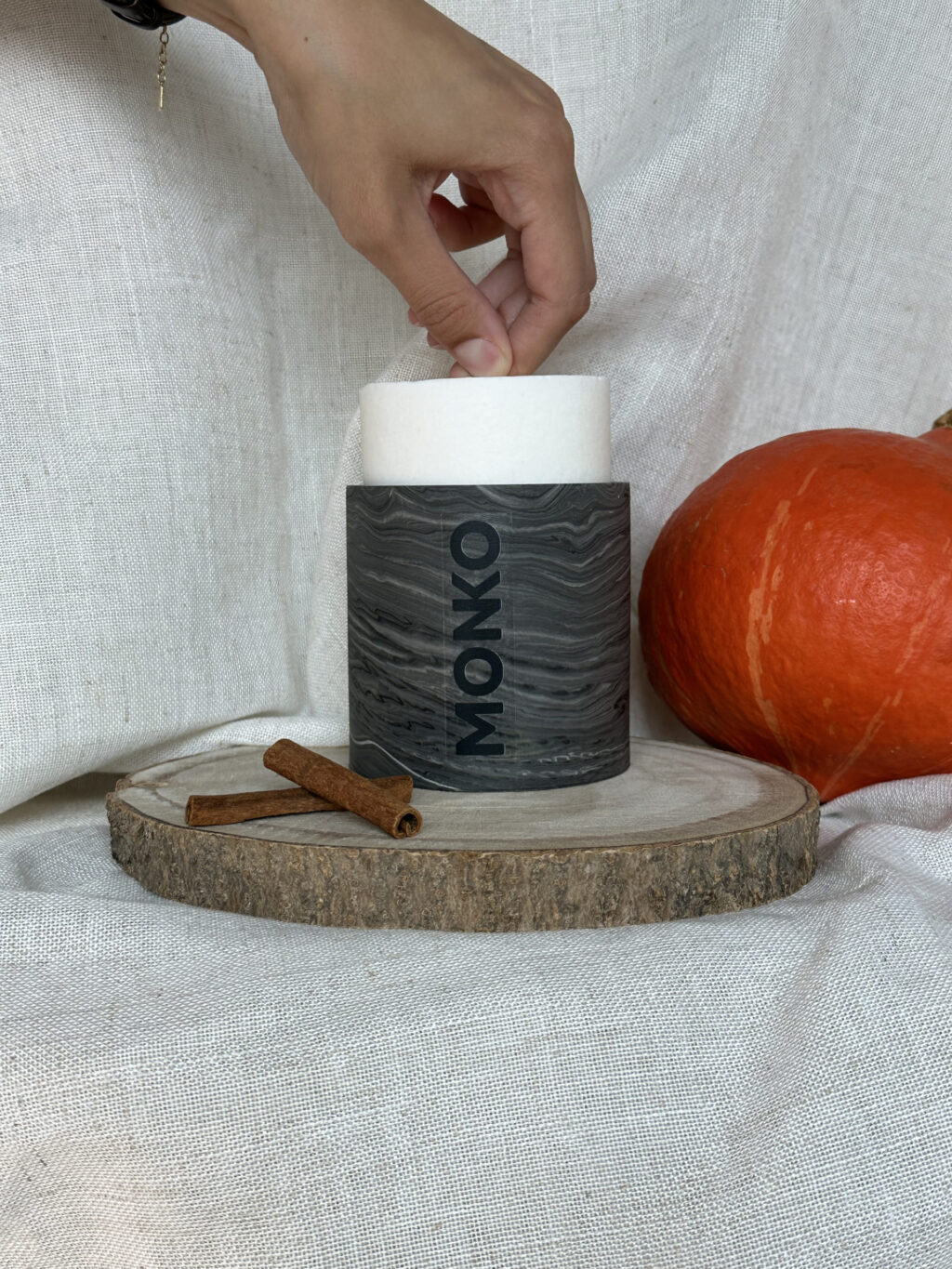 Grande bougie 300g pumpkin rechargeable