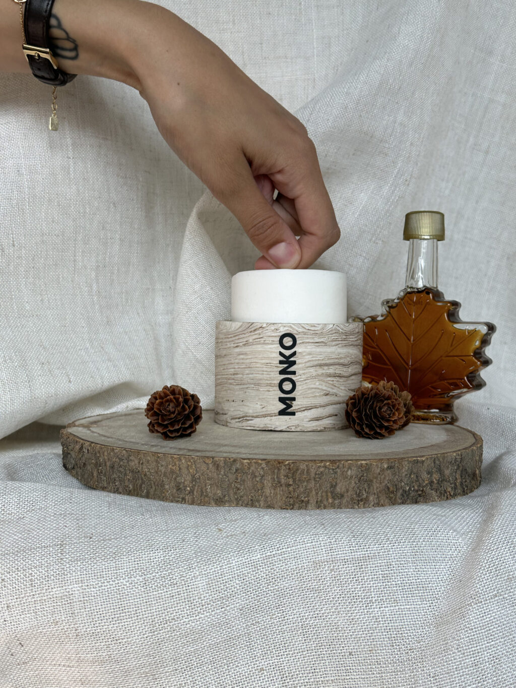 Bougie 120g sirop d'érable rechargeable