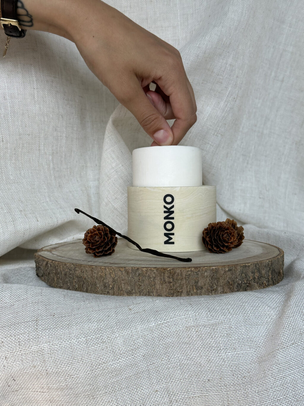 Bougie 120g Vanille épicée et sa recharge 120g