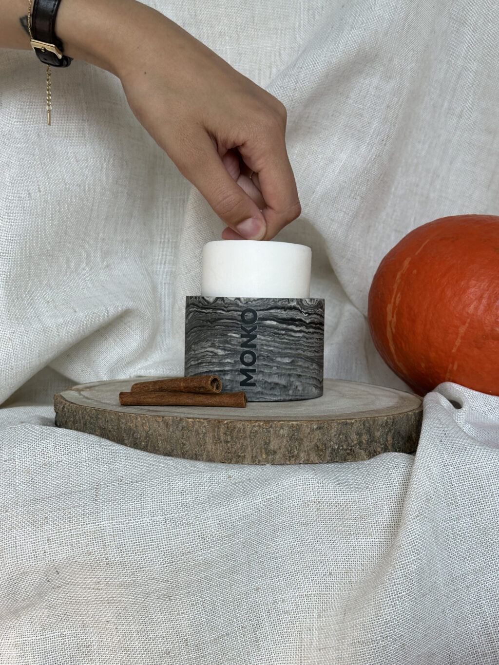 Bougie 120g pumpkin et sa recharge